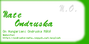 mate ondruska business card